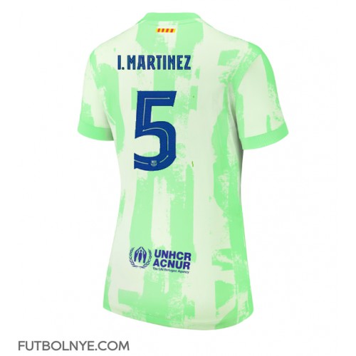 Camiseta Barcelona Inigo Martinez #5 Tercera Equipación para mujer 2024-25 manga corta